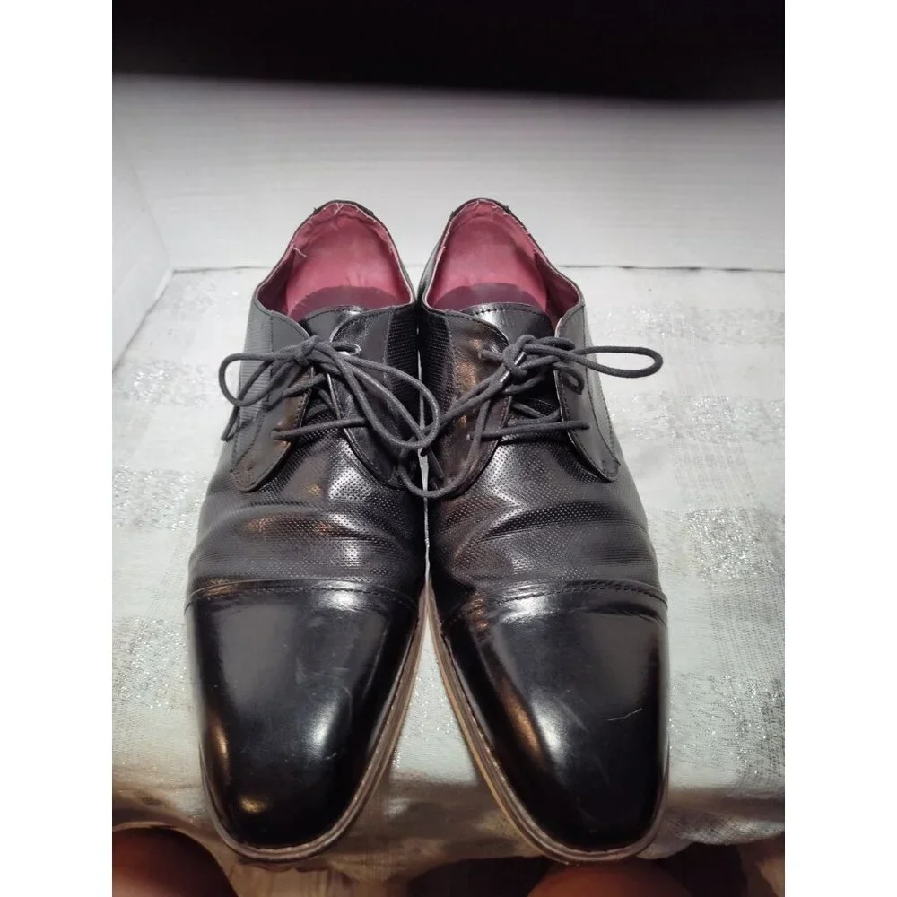 VINTAGE FOUNDRY CO. Men's Black‎ Leather Lace-Up Oxford Shoes SZ 10.5 VF1004-SE